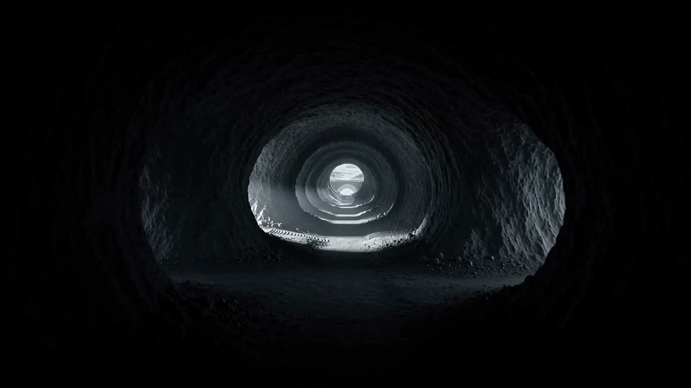 Merveille architecturale des grottes lunaires — AI video creation