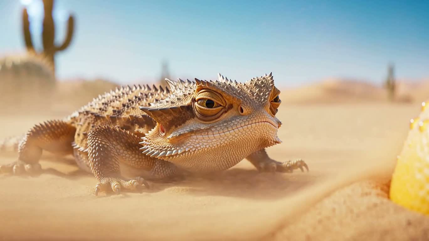 砂漠のトカゲのグレープフルーツサマー