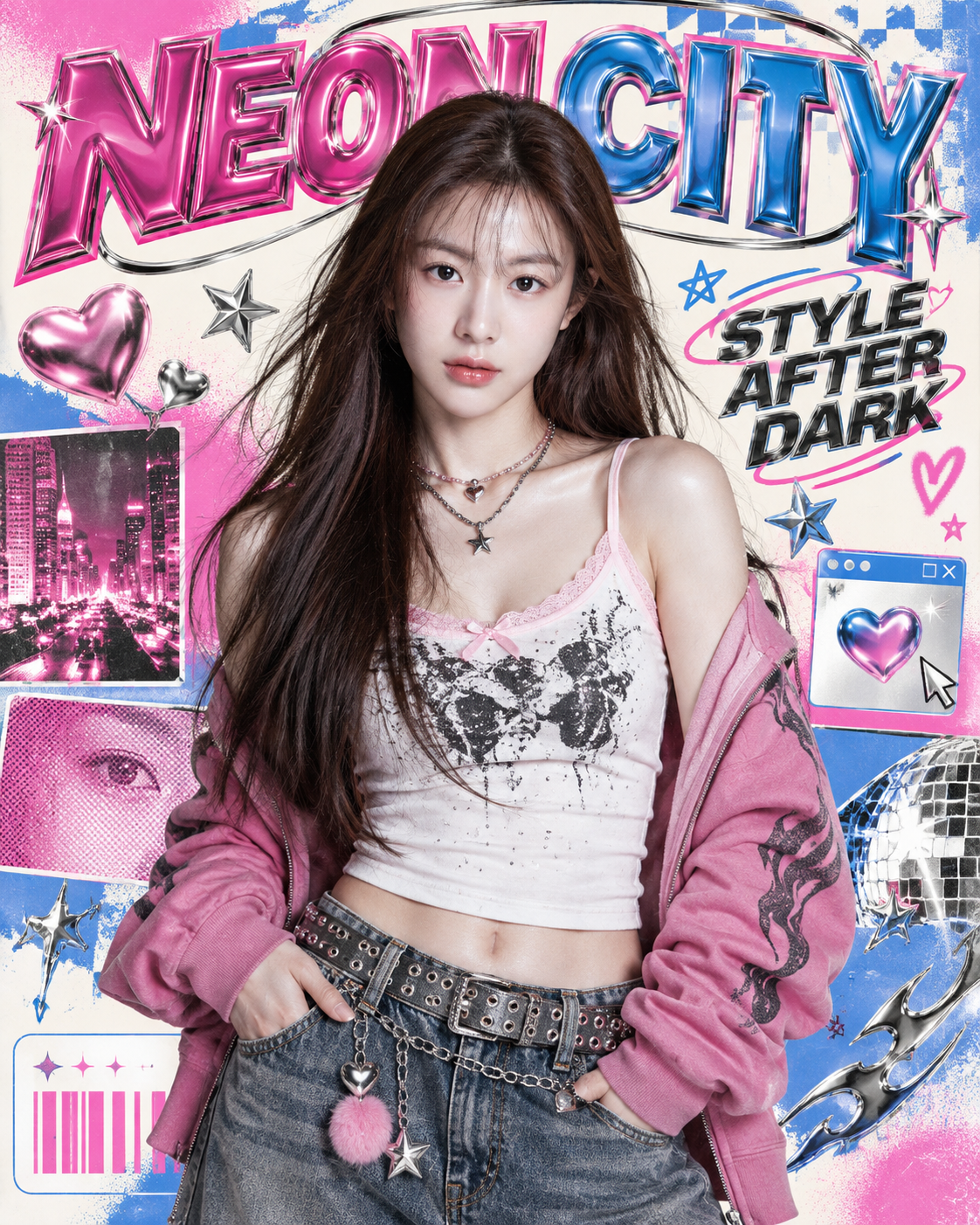 Y2K 大人女性レトロファッション誌の表紙