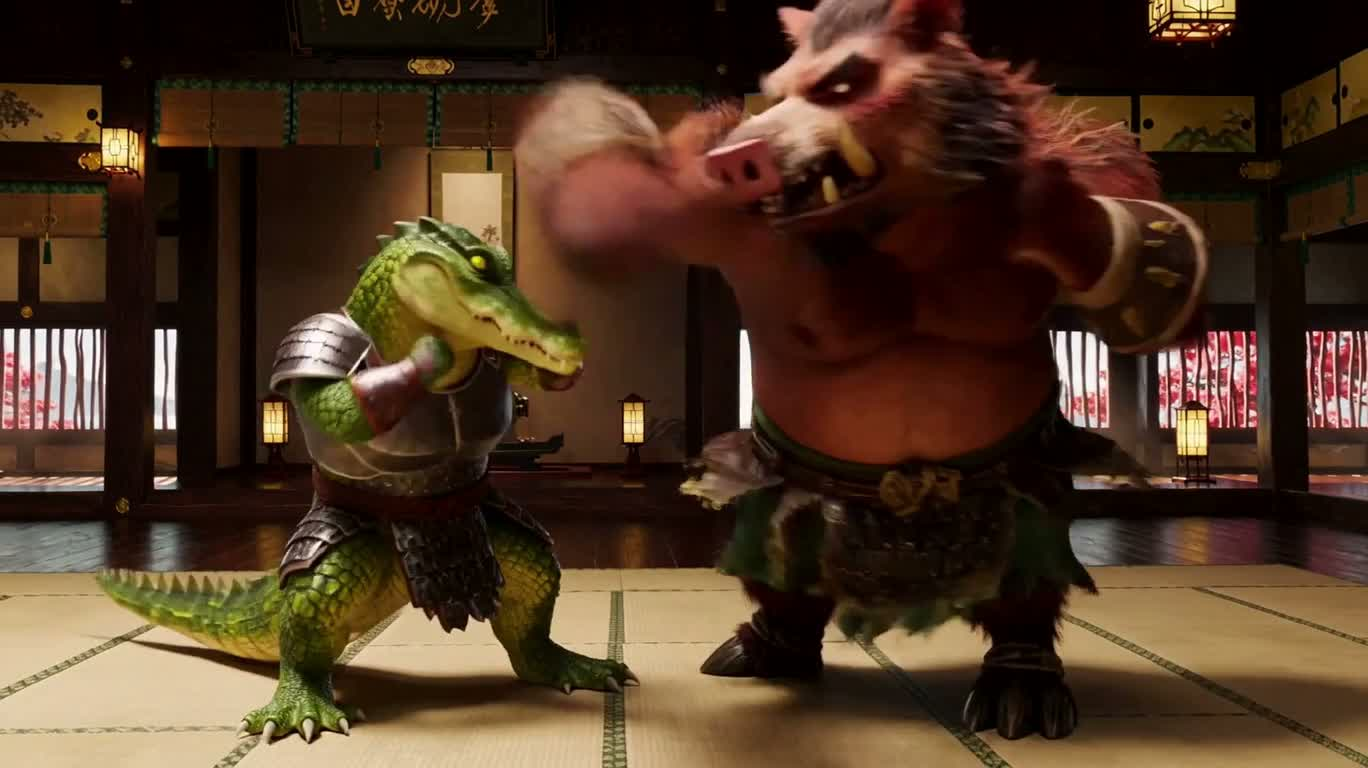 Cuộc đấu kung fu giữa cá sấu võ đường và quái vật lợn rừng