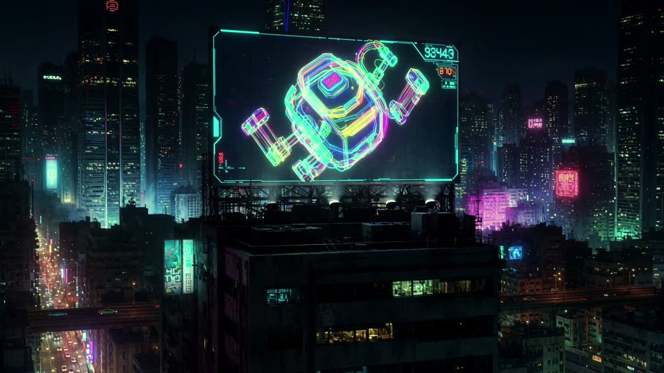 霓虹故障广告