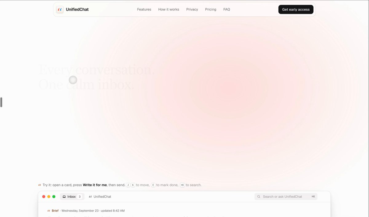 Giao diện trang đích được tạo nhanh chóng — AI video creation