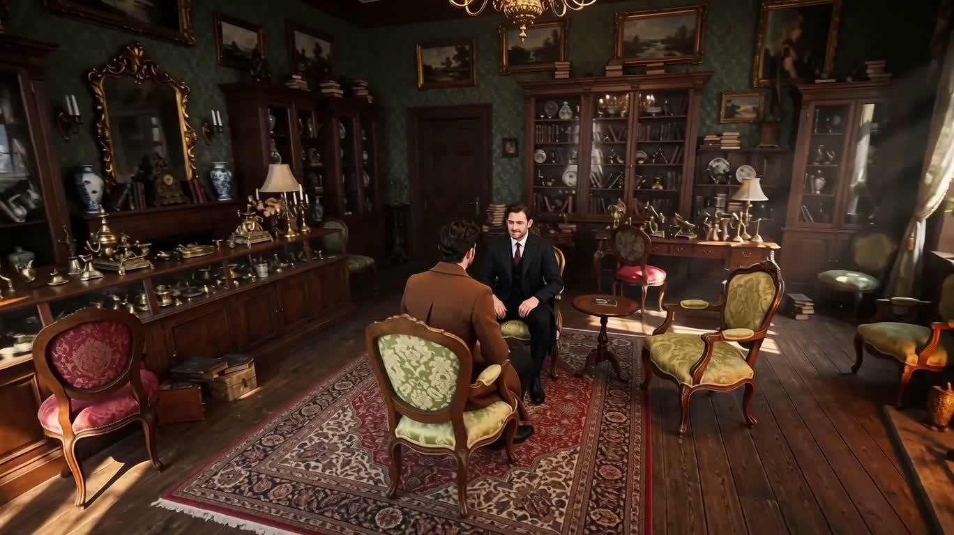 骨董店のファンタジーなカップル — AI video creation