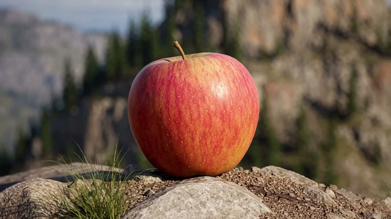 Lueur de la pomme au sommet