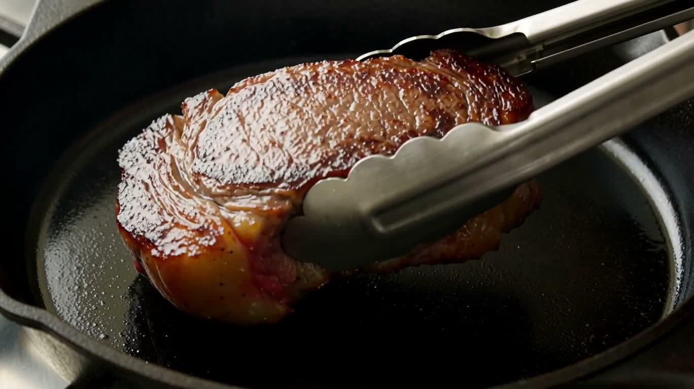 铁锅煎牛排