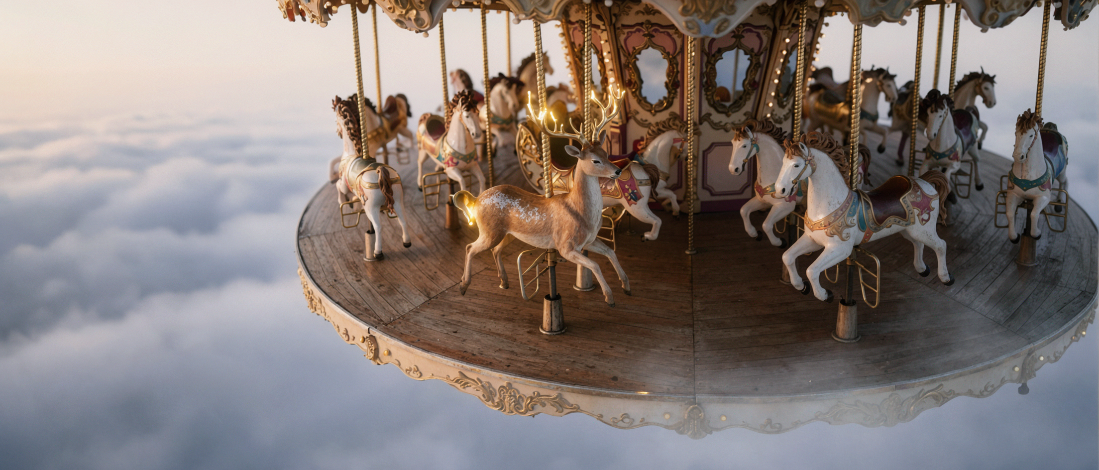 雲上のメリーゴーランド · チルトシフト・ミニチュア — AI image creation