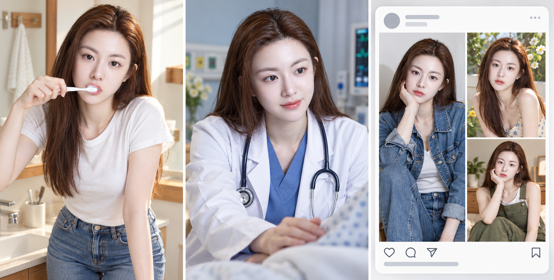 成年女性的晨间日常、医者关怀与时尚拼贴