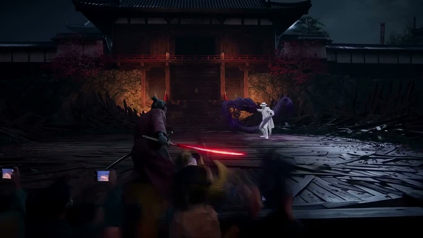 燃える要塞の侍決戦
