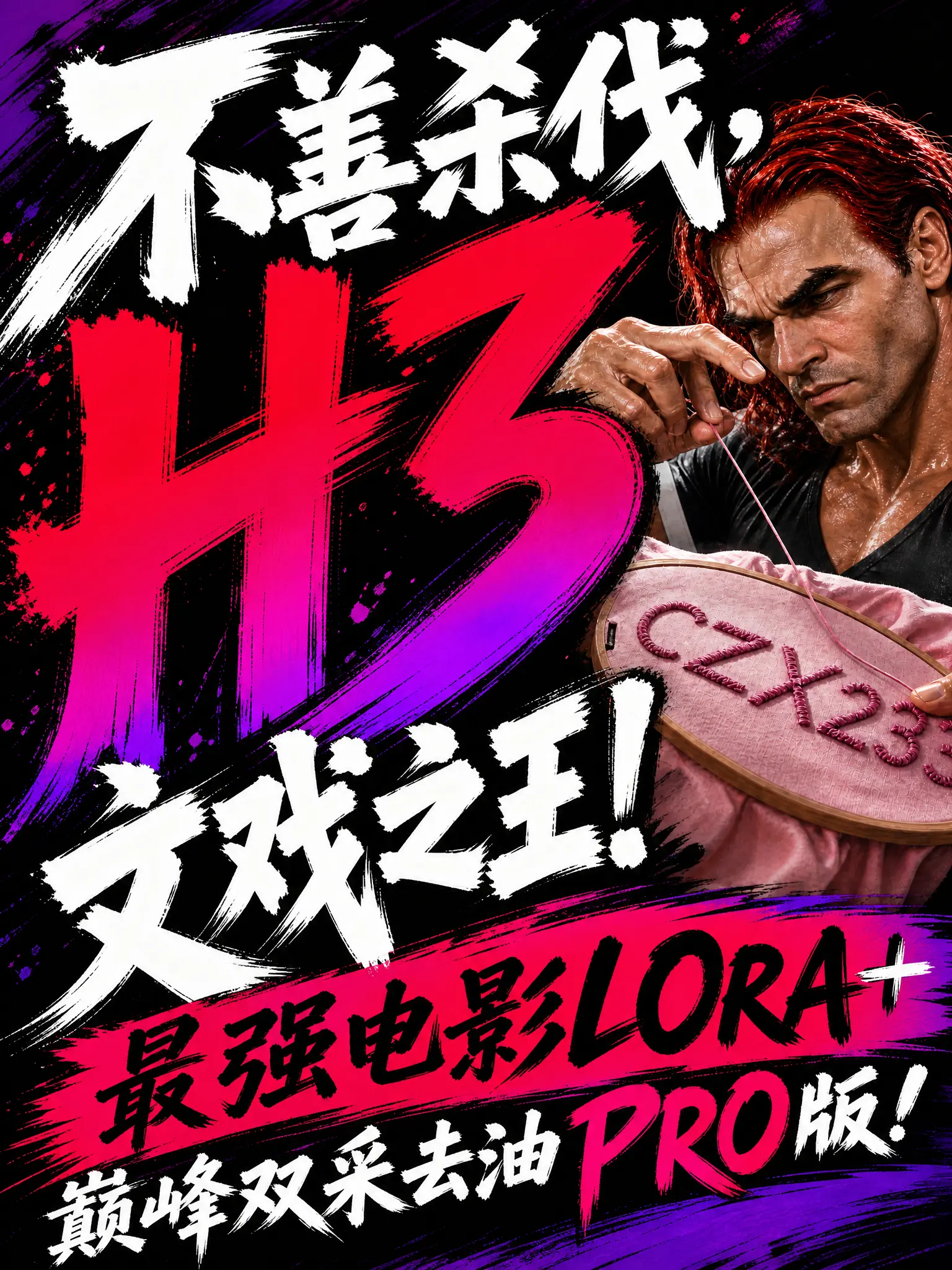 H3 лучший кинематографичный LoRA + пиковый двойной сэмплинг De-Grease PRO — AI video creation