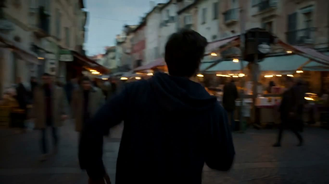 Course au marché nocturne : oranges éparpillées