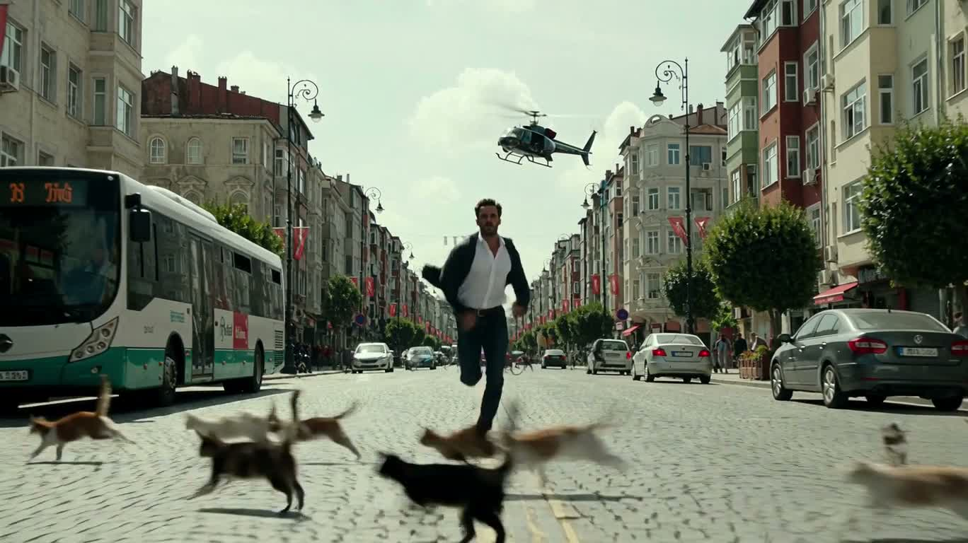 Đàn mèo chạy hoang dã trên phố Istanbul