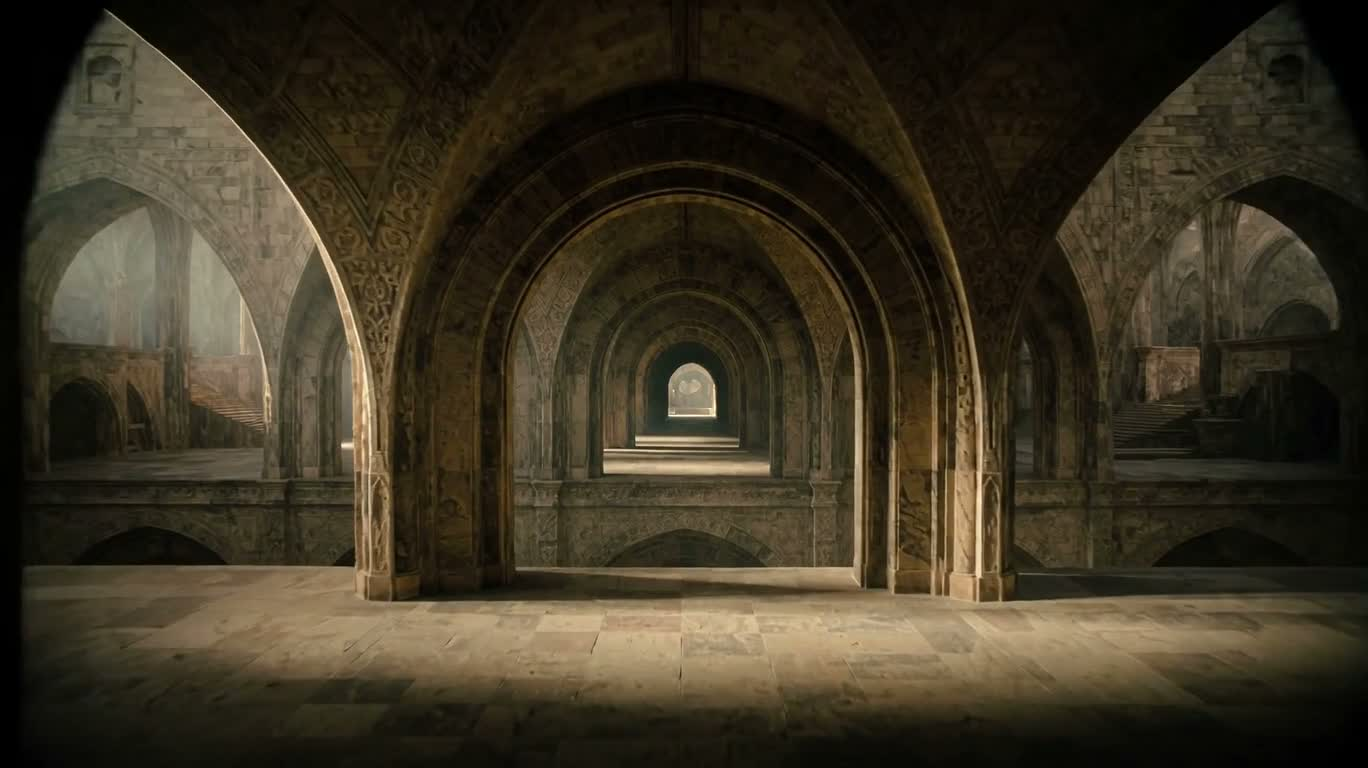 Non-Euclidean Architectural Illusion