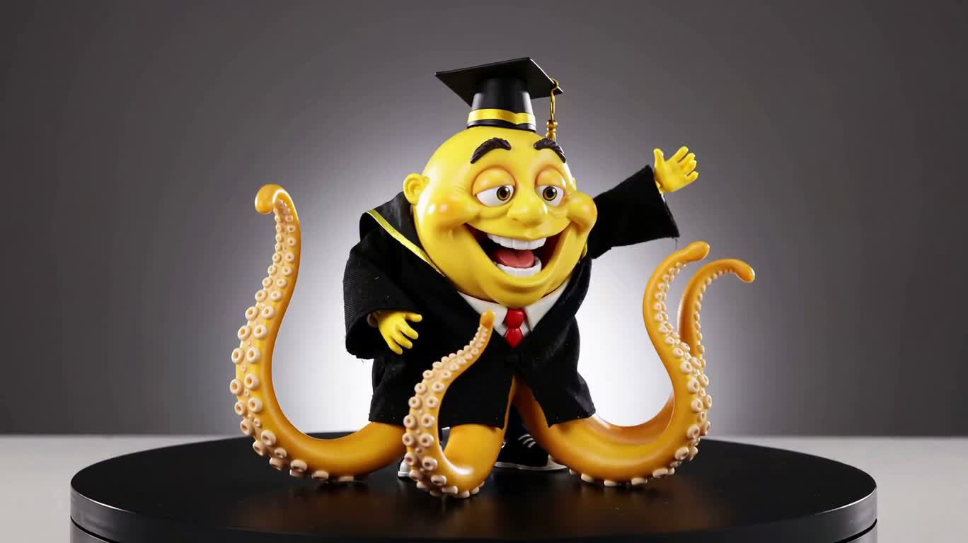 Yellow Tentacle Teacher Figure Studio Shoot