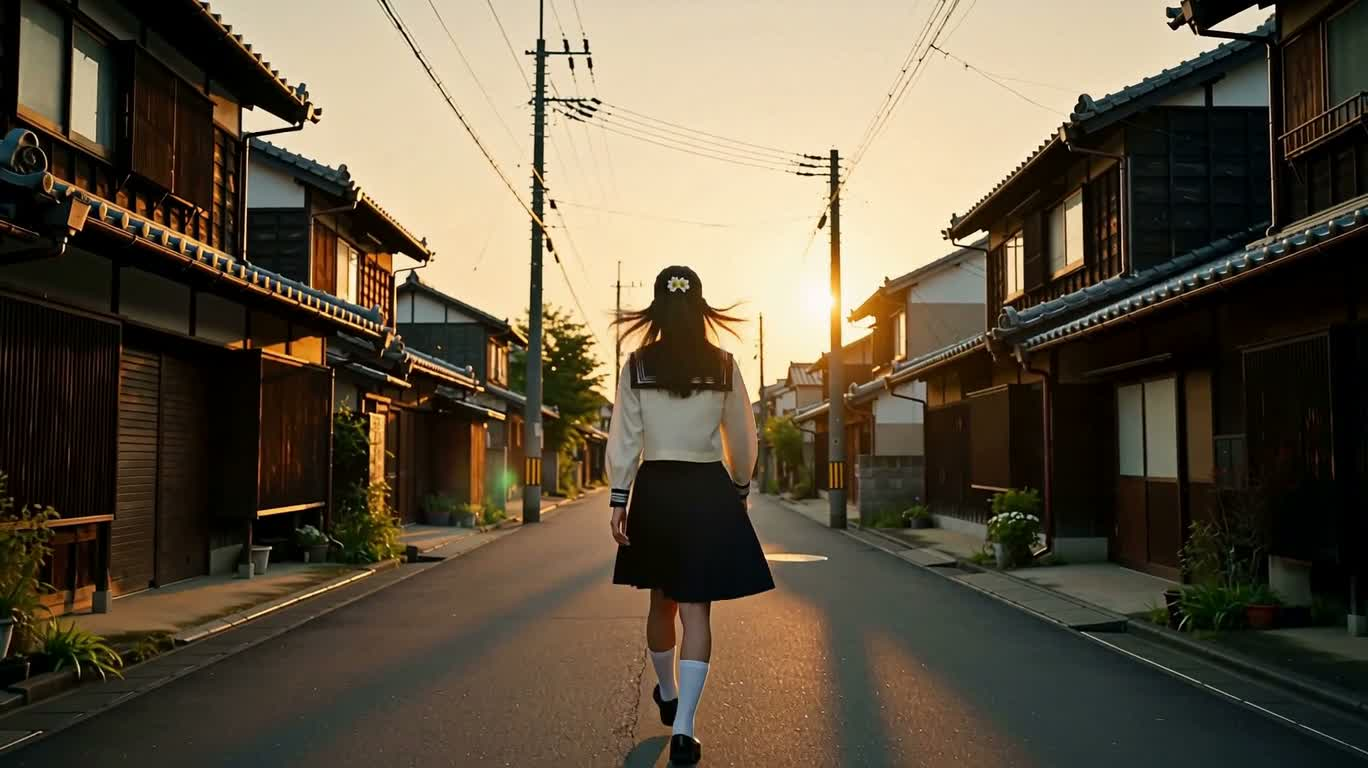 A Girl's Coming-of-Age Tale Under the Golden Dusk