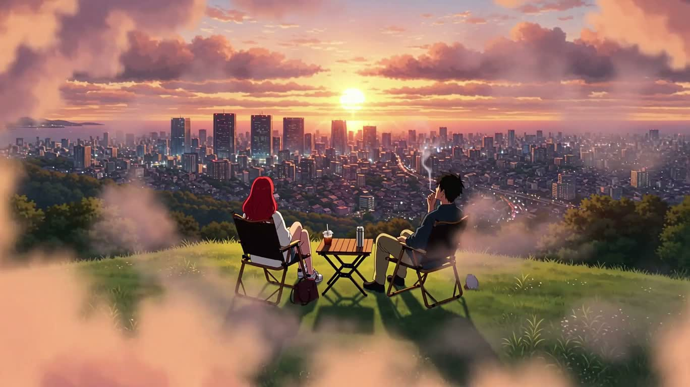 黄昏のスカイラインの下での契約対話