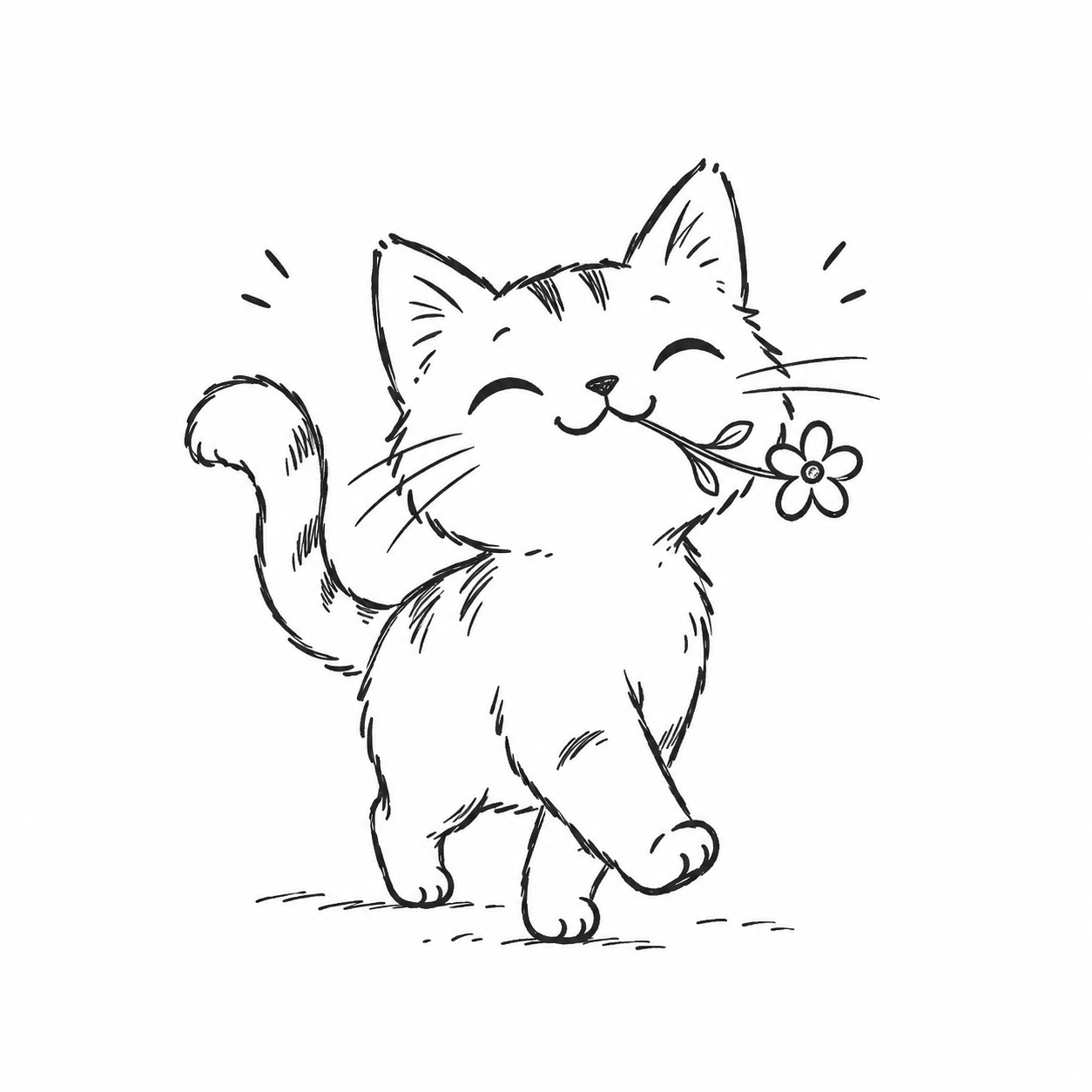 极简手绘线条涂鸦插画