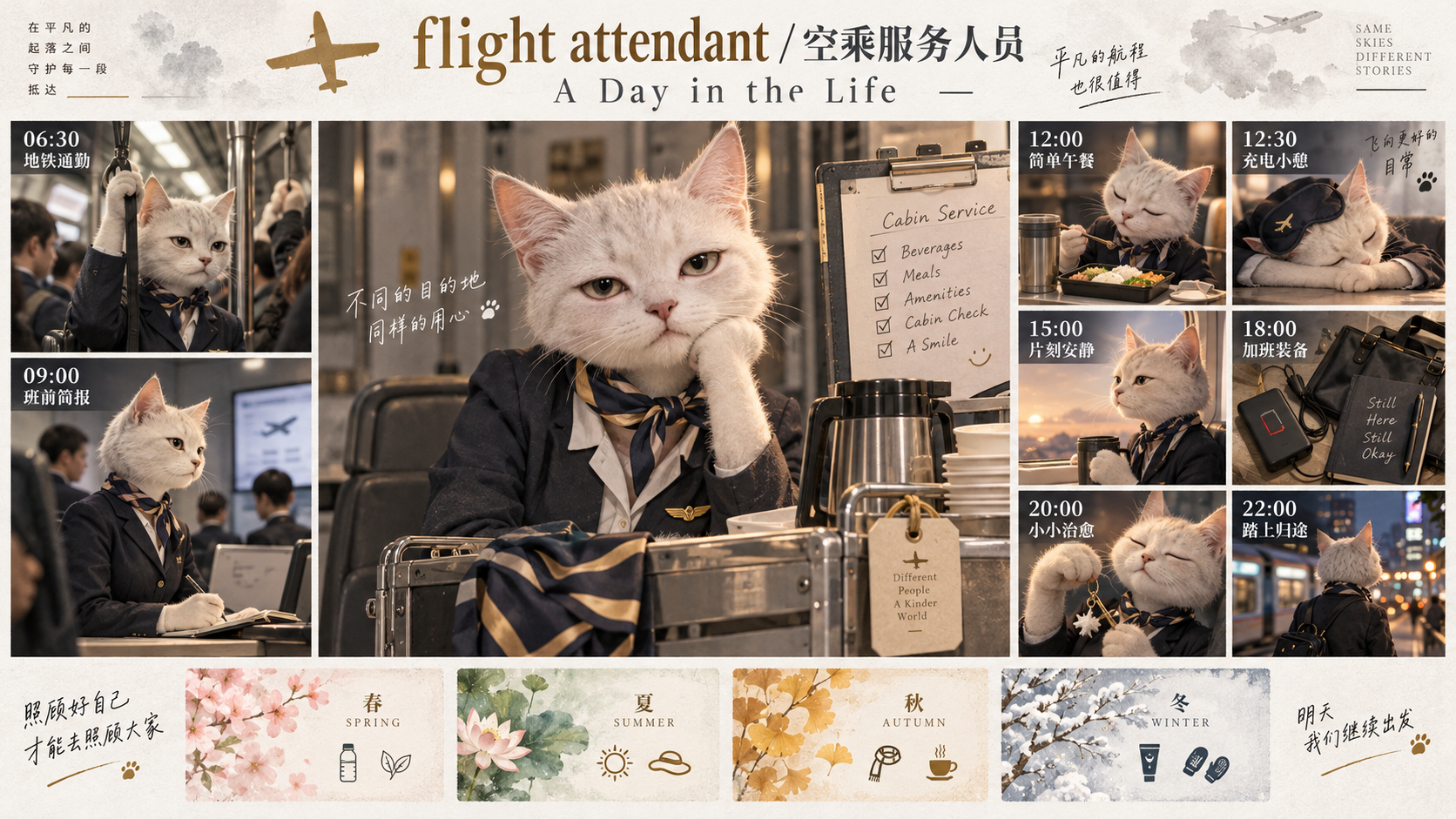Một ngày của chú mèo tiếp viên hàng không