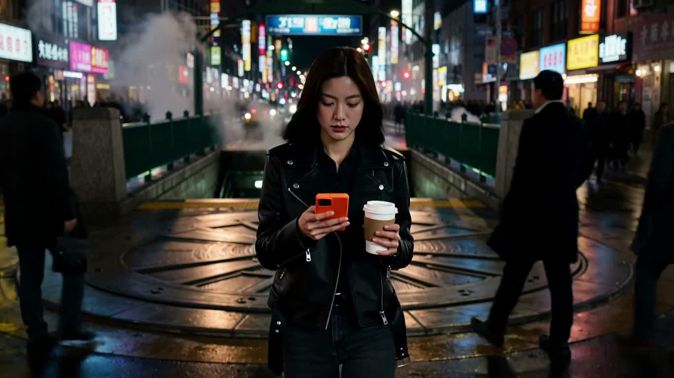 霓虹街头的冰霜女英雄