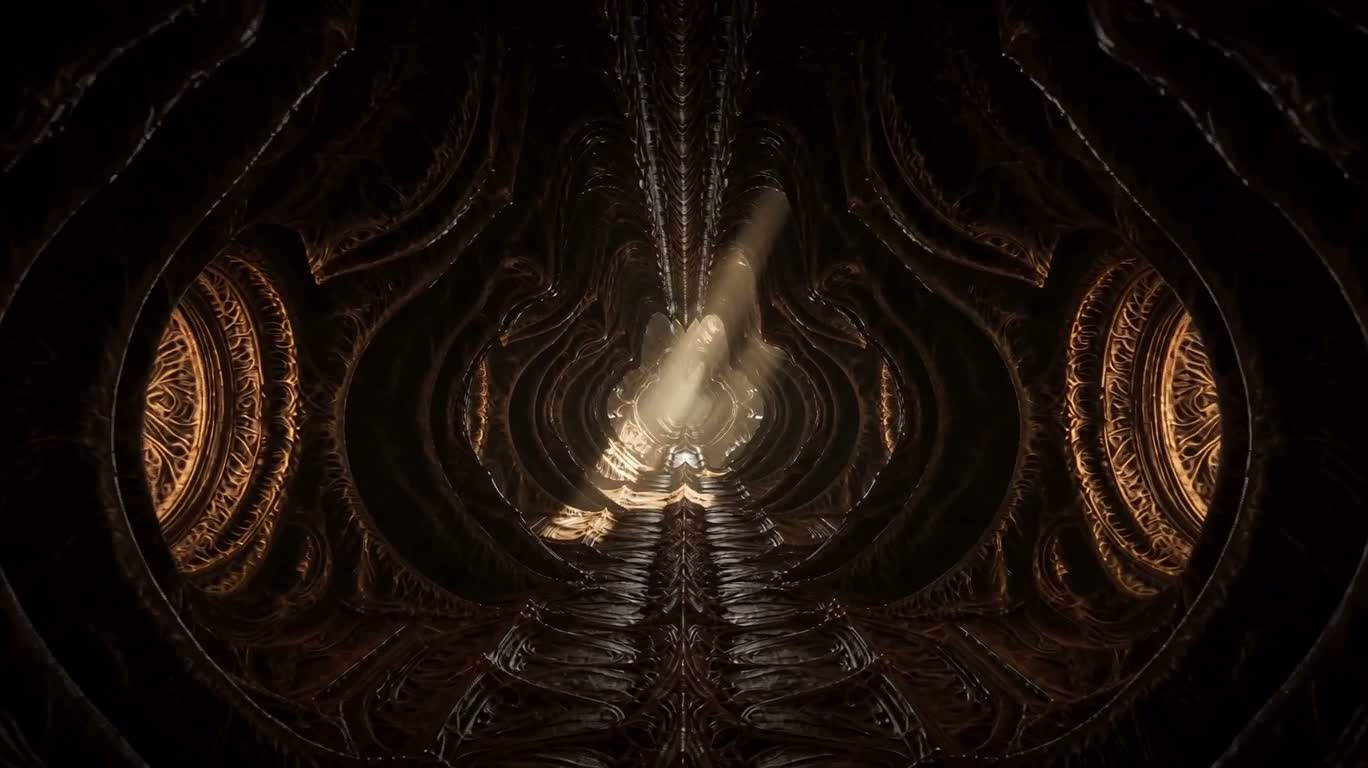 Post-Apocalyptic Sci-Fi Alien Corridor