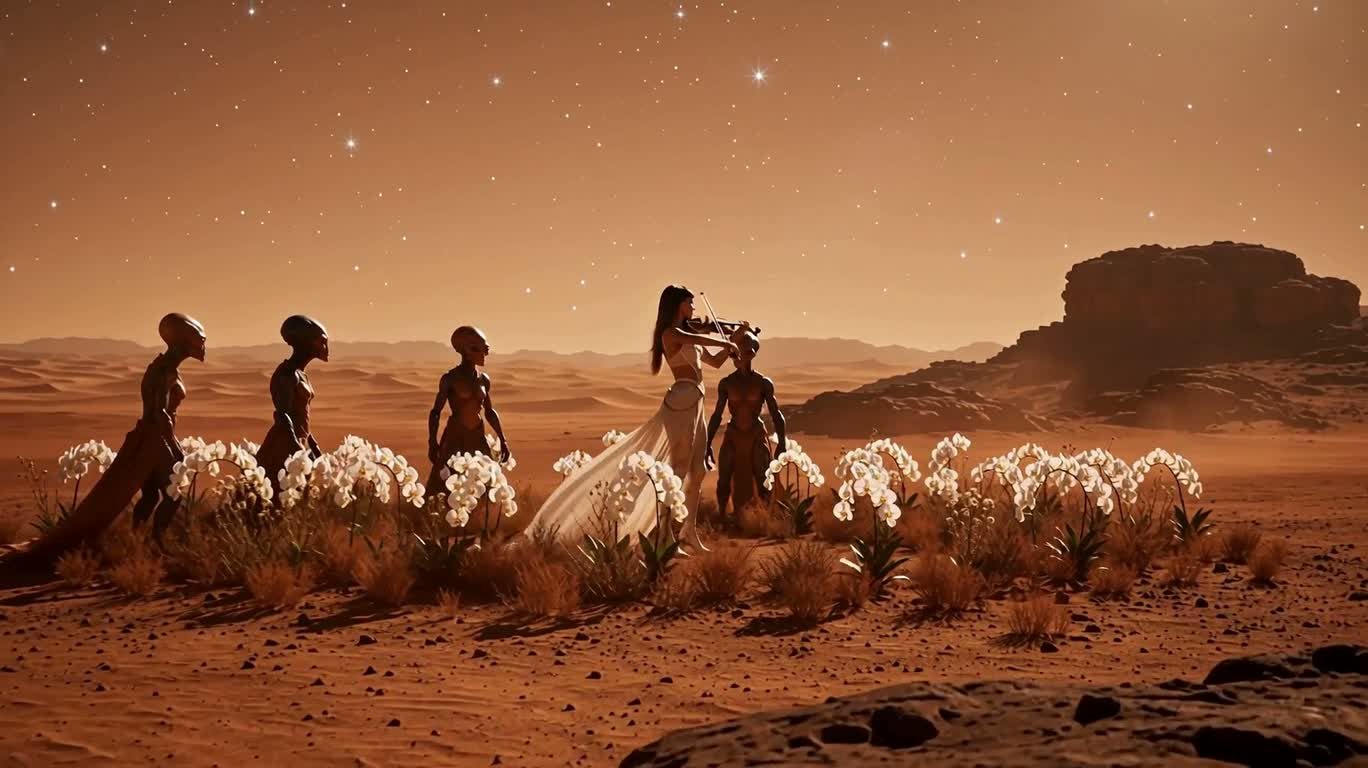 Violin Solo in the Martian Flower Sea