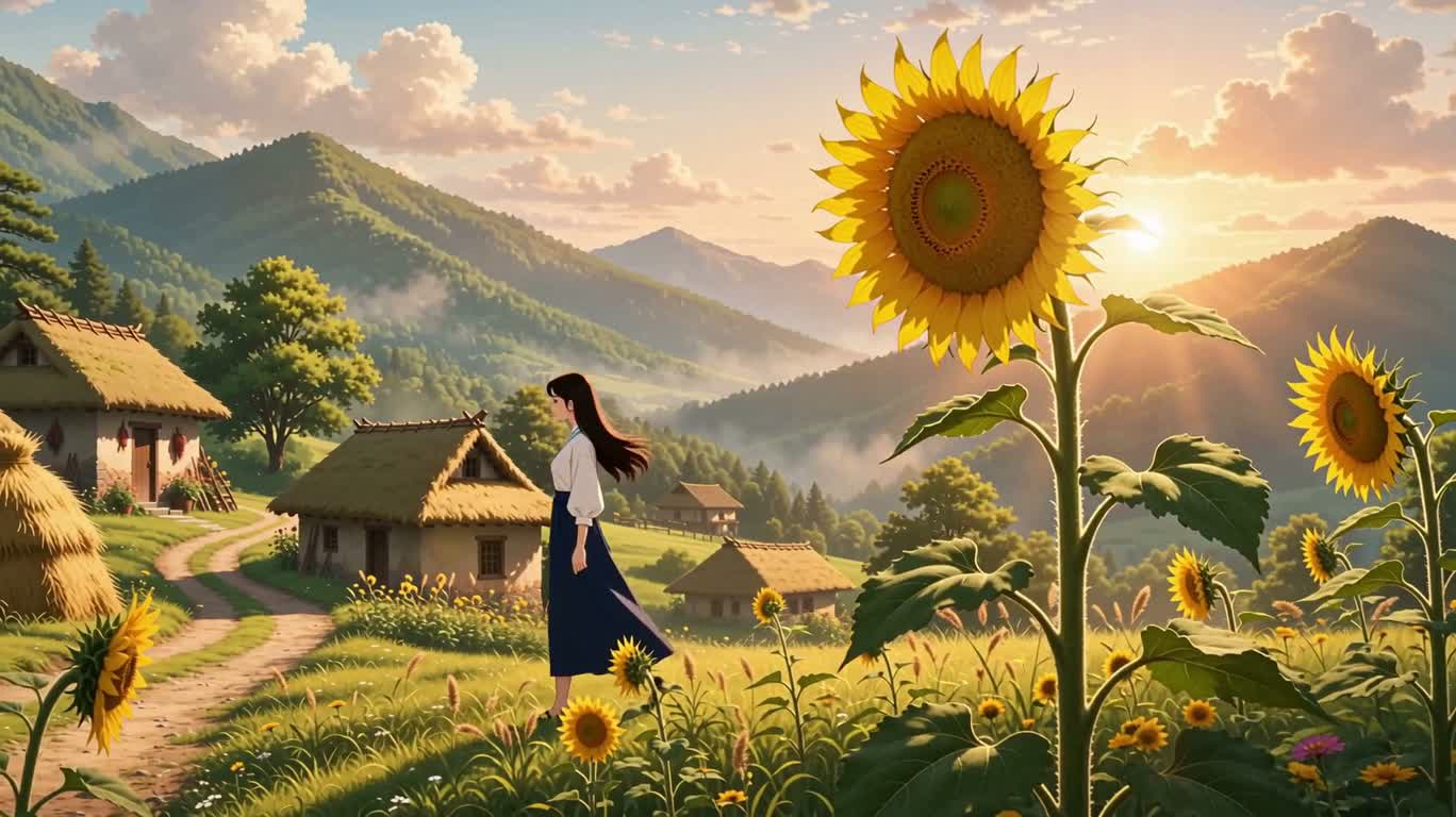 向日葵山村的温暖旅程