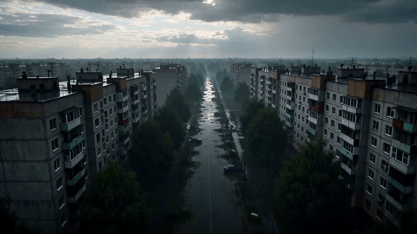 Pripyat sous la pluie