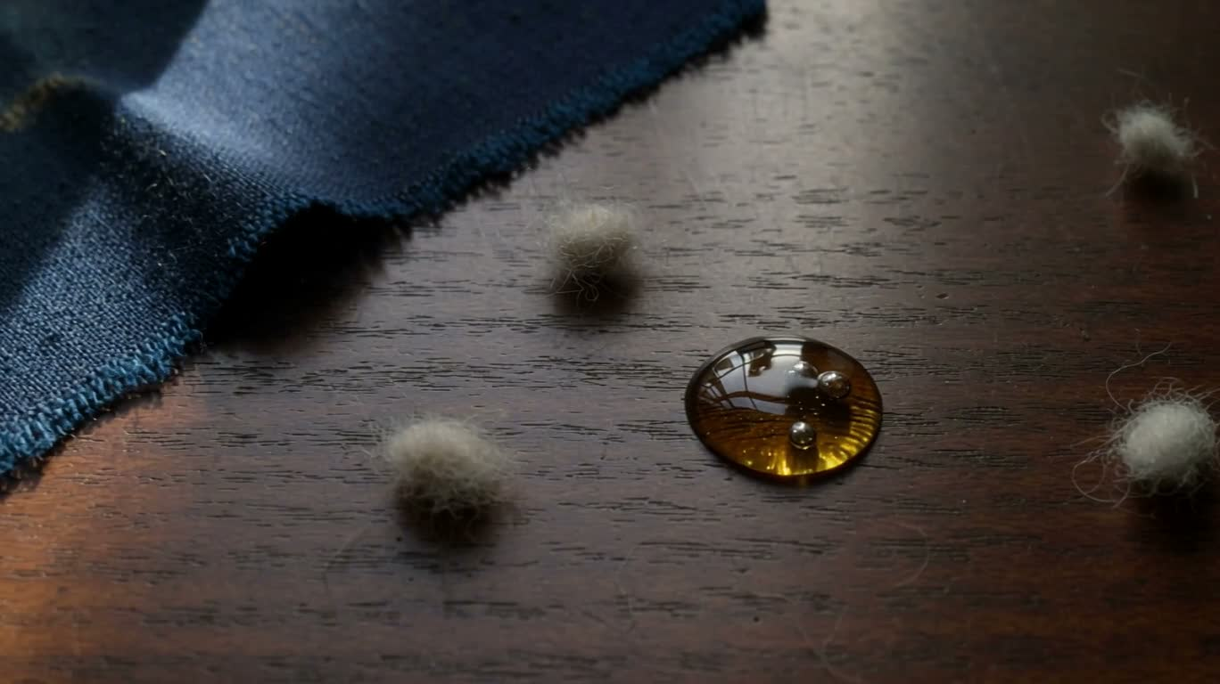 Nature morte miniature en soie indigo et ambre