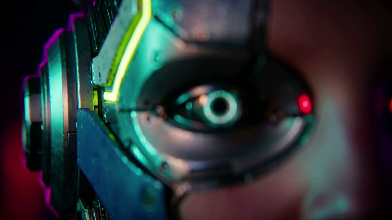 Neon Mechanical Eye