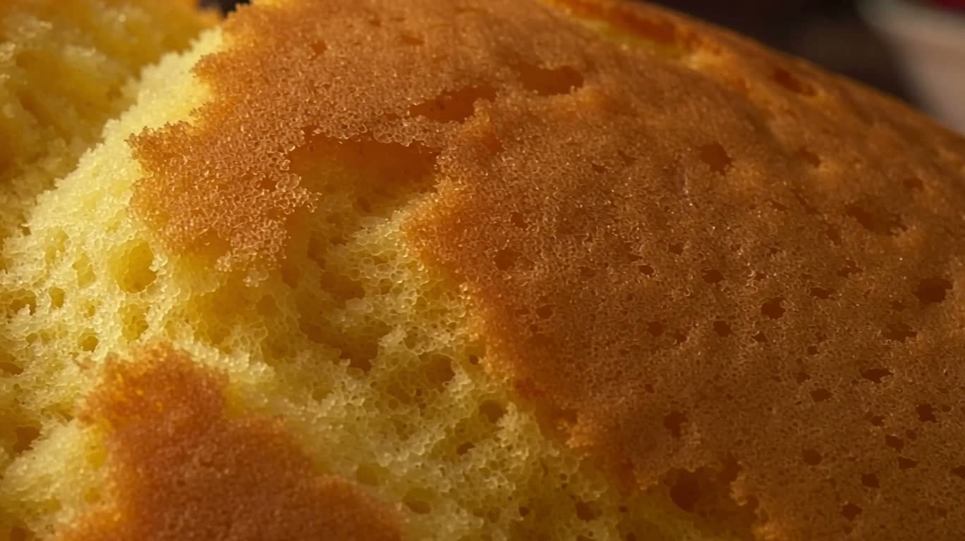 海绵蛋糕的柔软质感