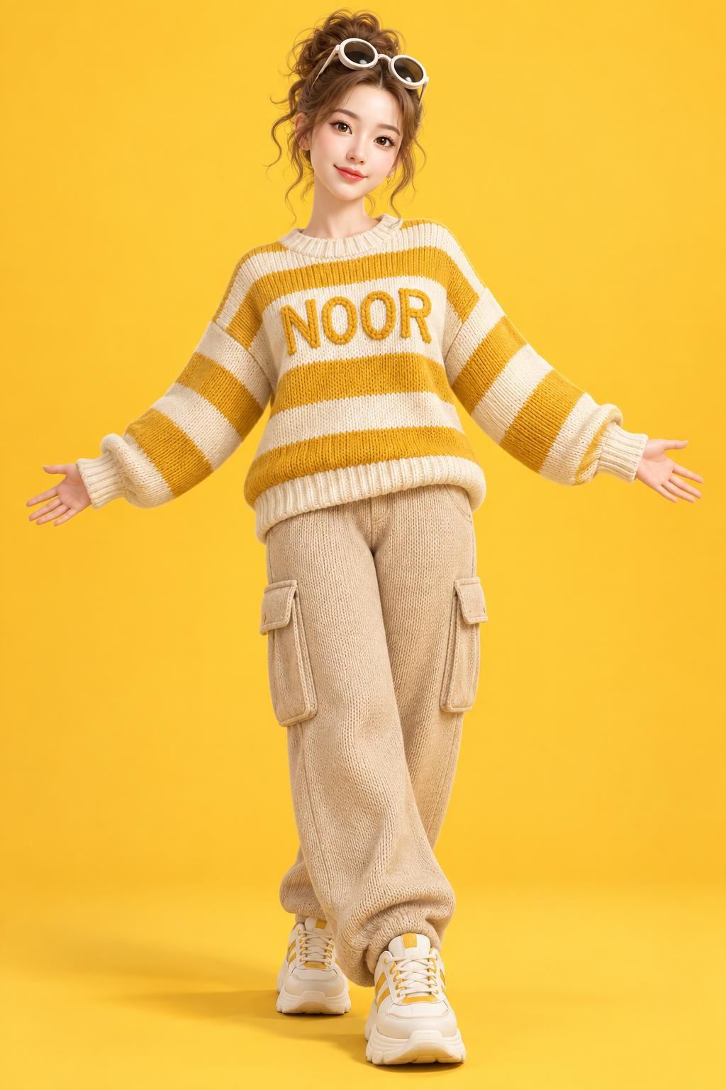 NOOR ニットスタイルのオリジナル3D成人女性キャラクター