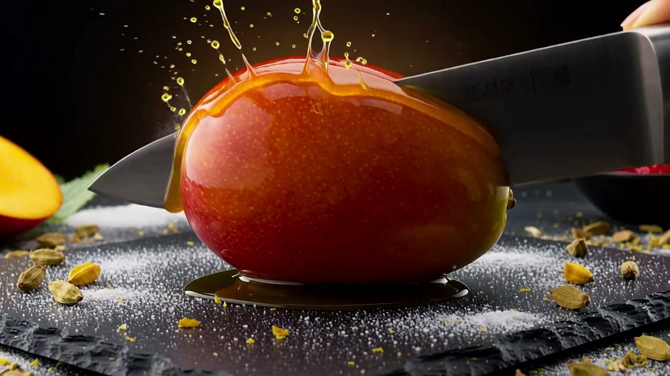 Le voyage de glace du mango doré