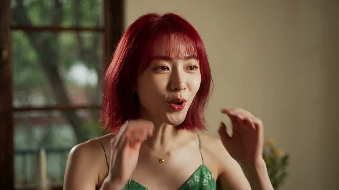 Nụ cười của người phụ nữ tóc đỏ