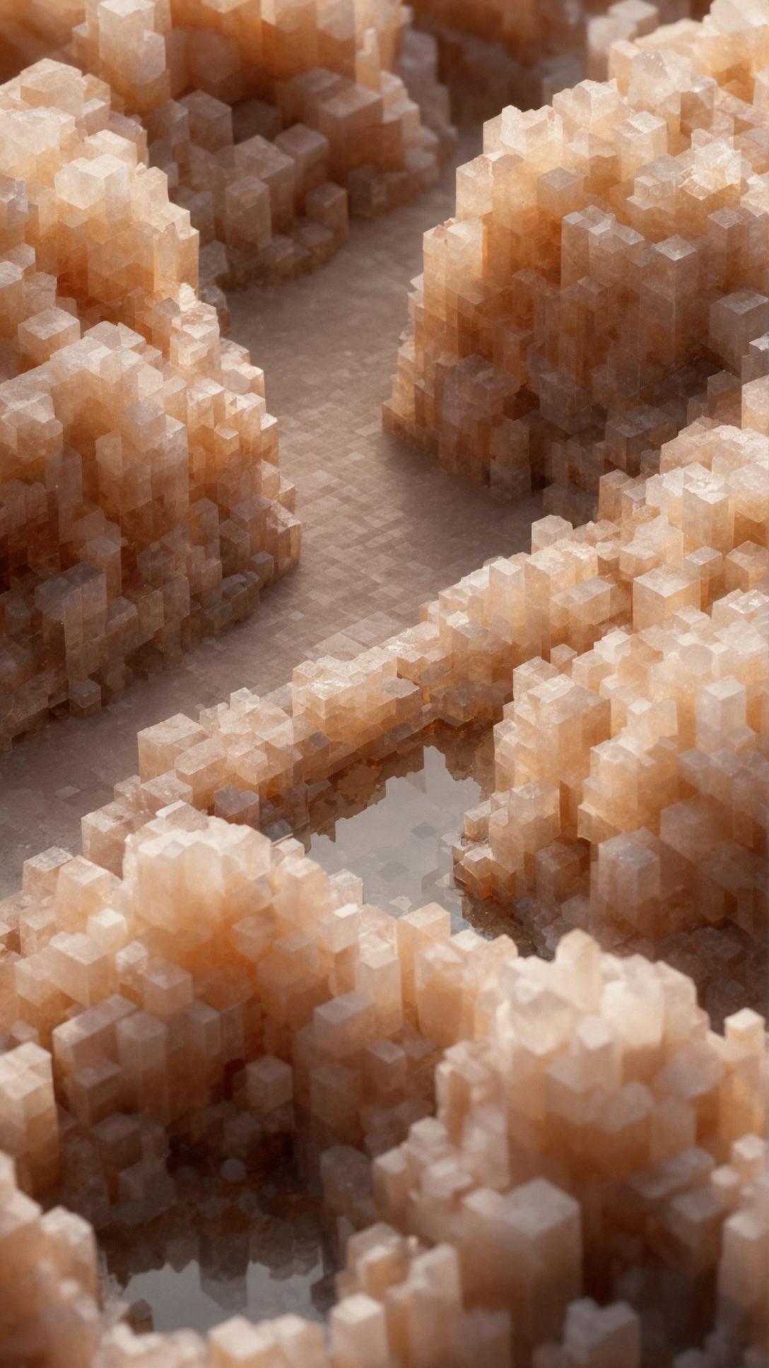 虹色の塩結晶・ボクセルミニチュア — AI image creation