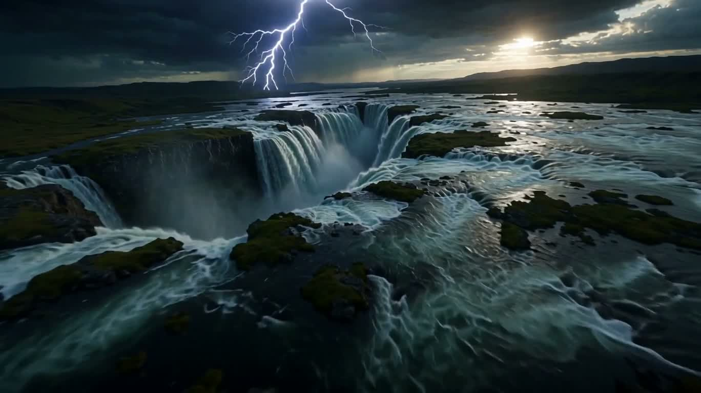 雷暴瀑布:水之力量
