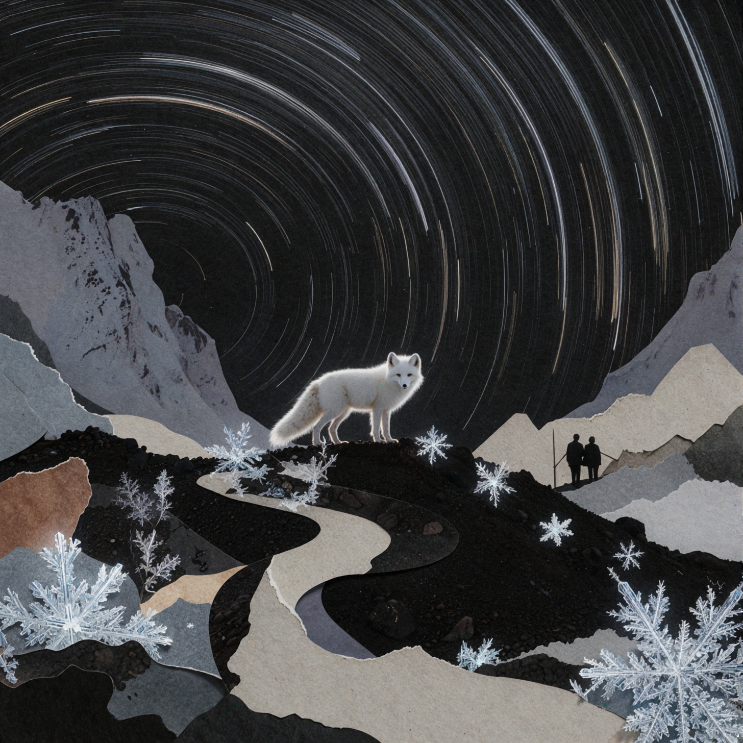 雪狐星轨 · 超现实拼贴