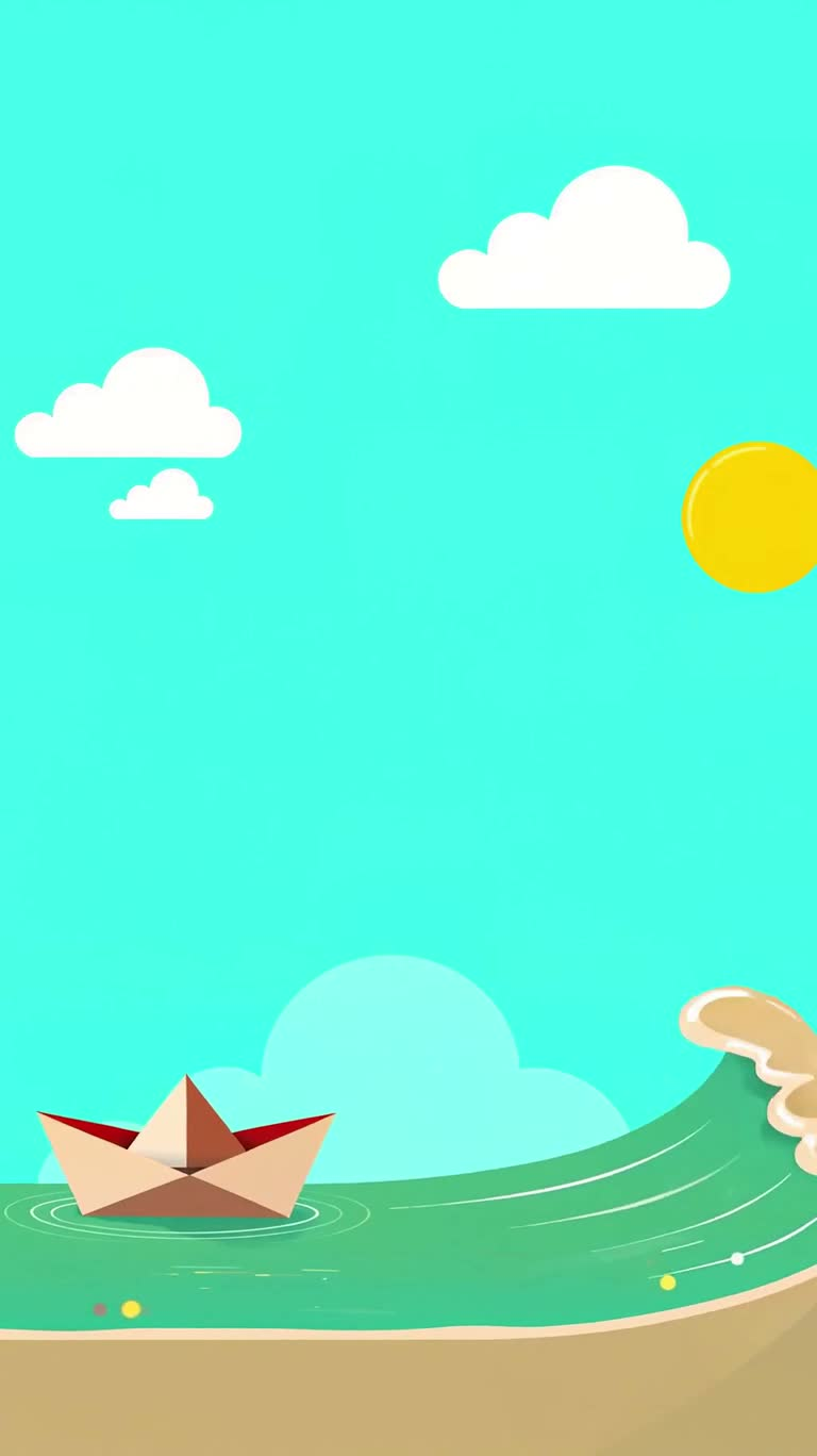 Latte Giant Wave and Paper Boat — AI video creation