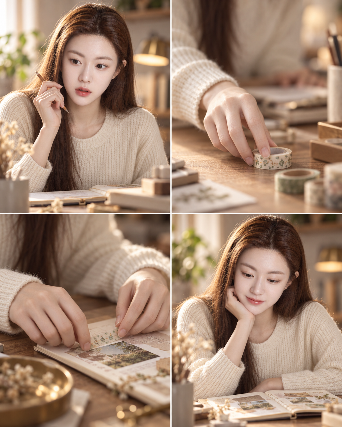 따뜻한 영화적 영감의 순간 4컷 스토리보드