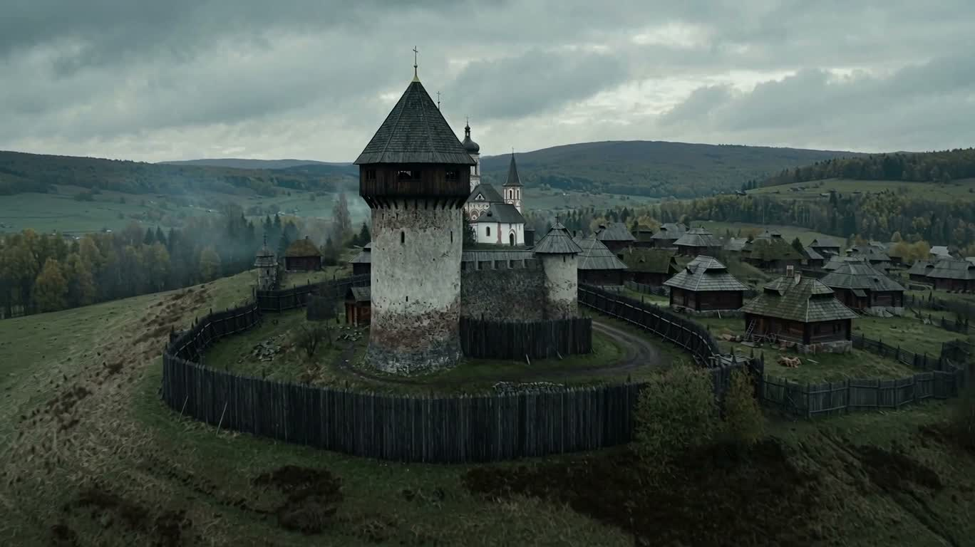 Ciel gris sur le fort slave