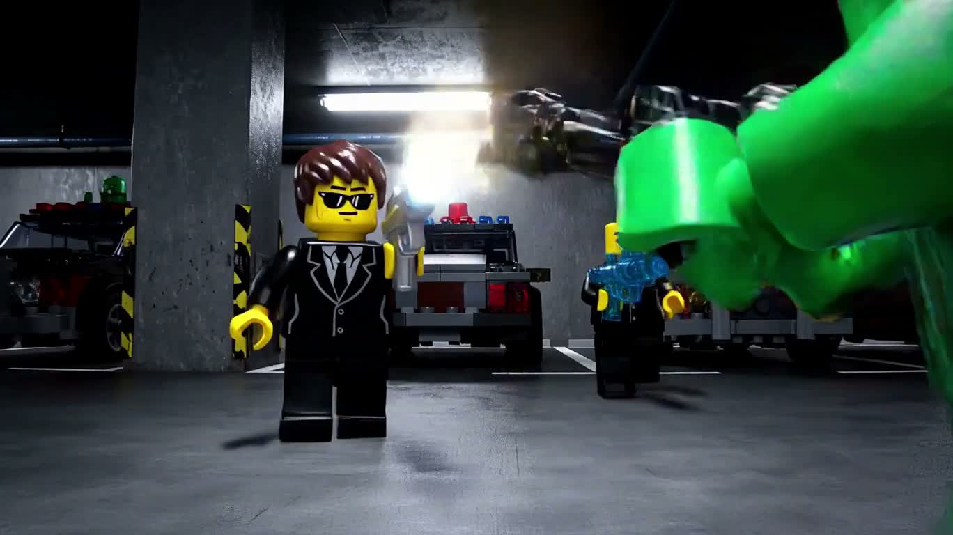 Affrontement LEGO dans le garage des agents
