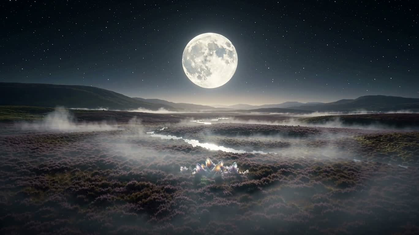 紫晶月下的雾隐荒原