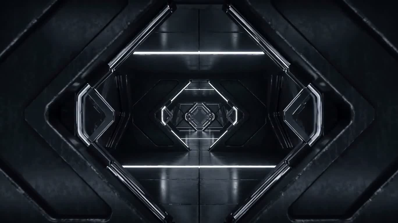 Tunnel de métro cyberpunk en forme de diamant