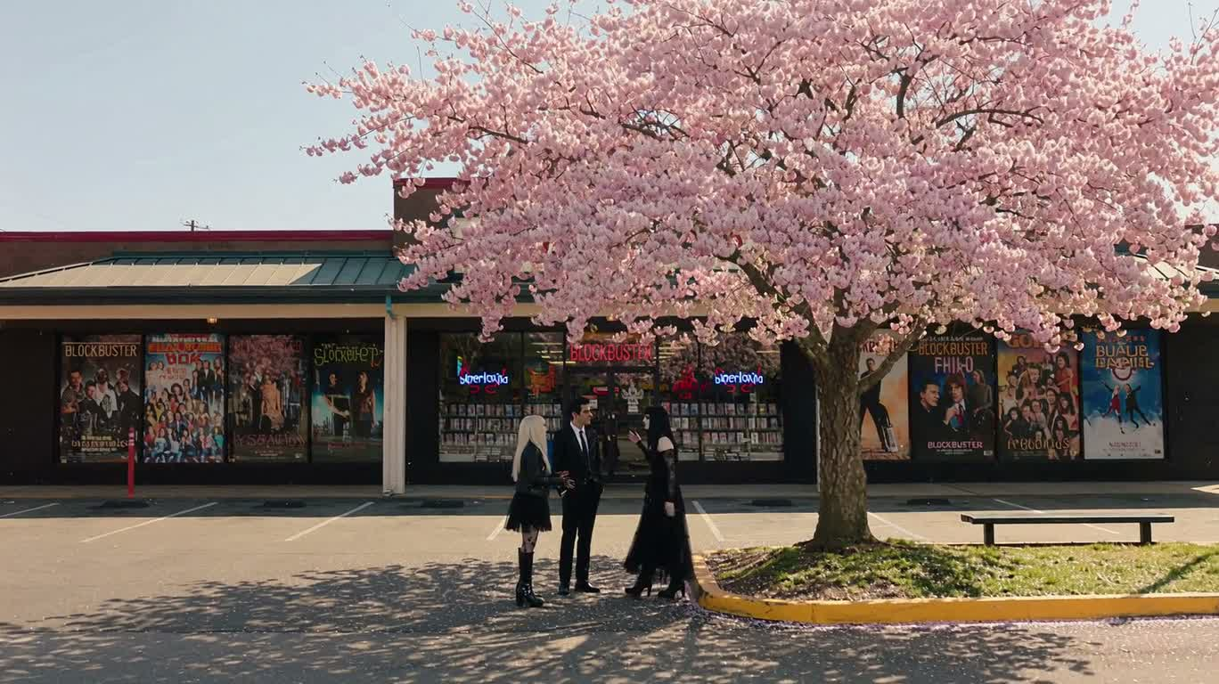 Gothic Chat Beneath the Cherry Tree — AI video creation