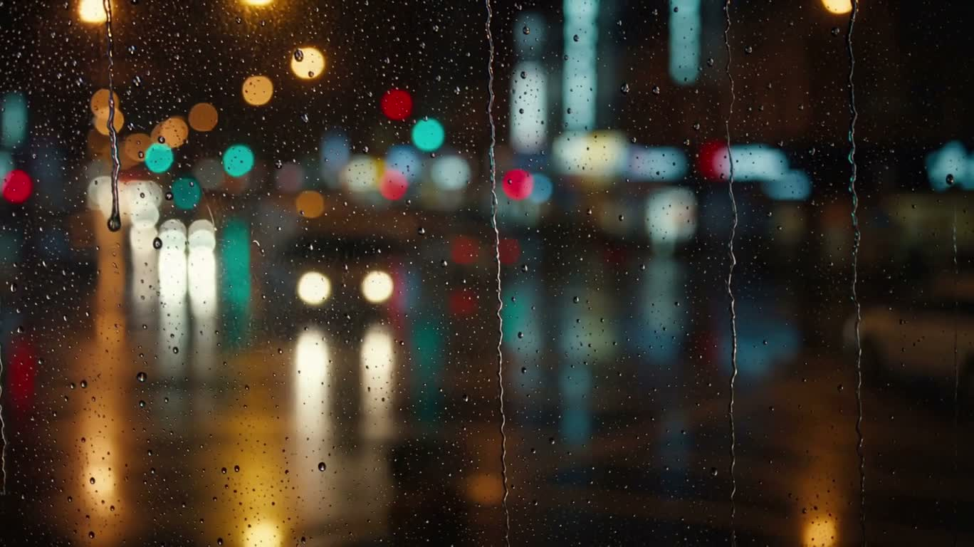 雨夜车窗