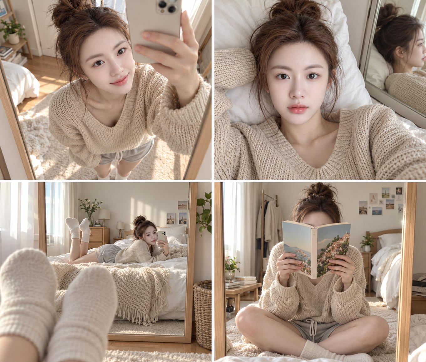 Một bộ ảnh ghép tuyệt đẹp gồm bốn hình ảnh — AI image creation