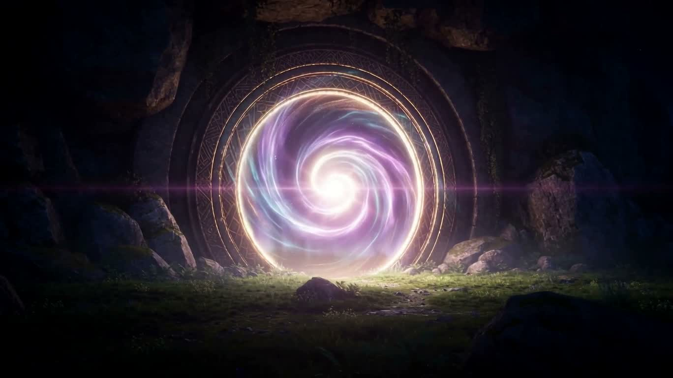 暮色中的星界之门 — AI video creation