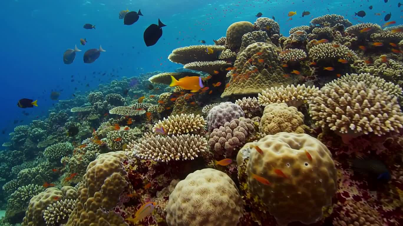 Merveille sous-marine du récif corallien