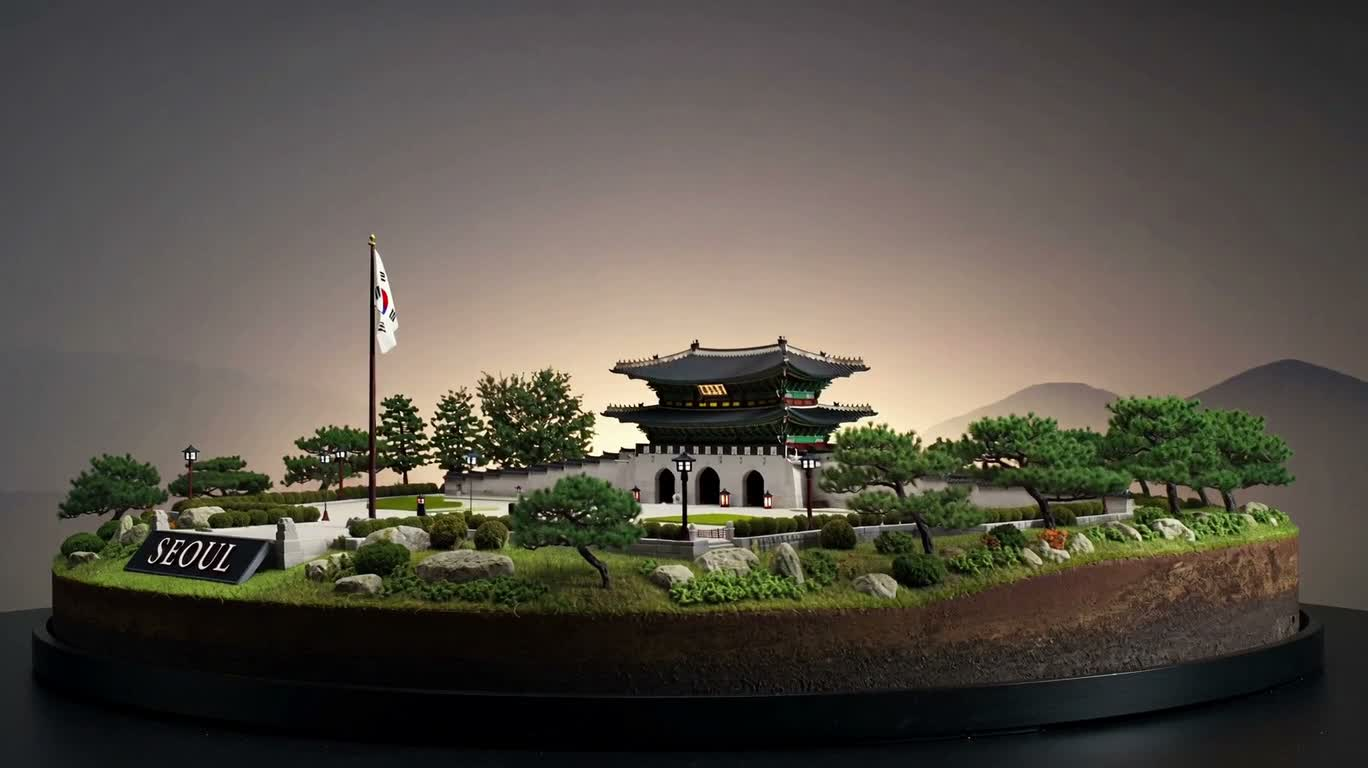 光化门微缩景观 — AI video creation