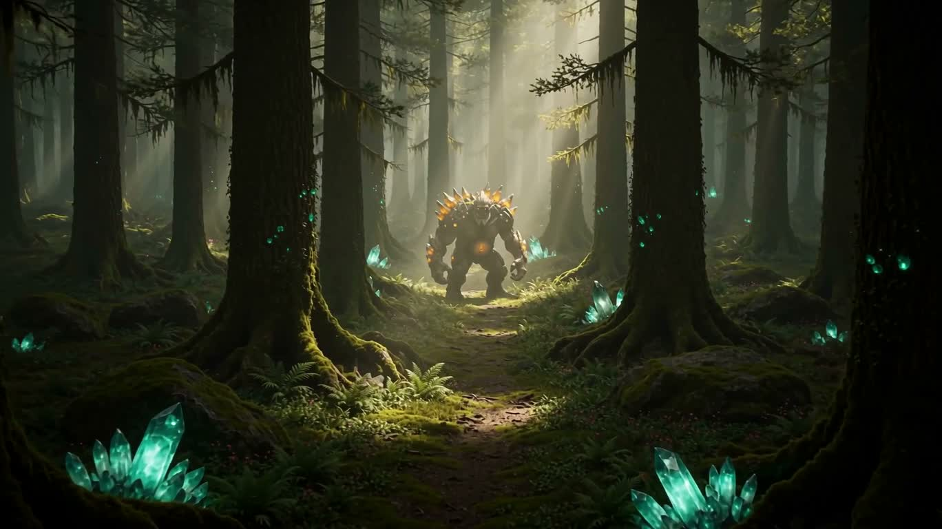 Troll de bois et cristal du royaume caché