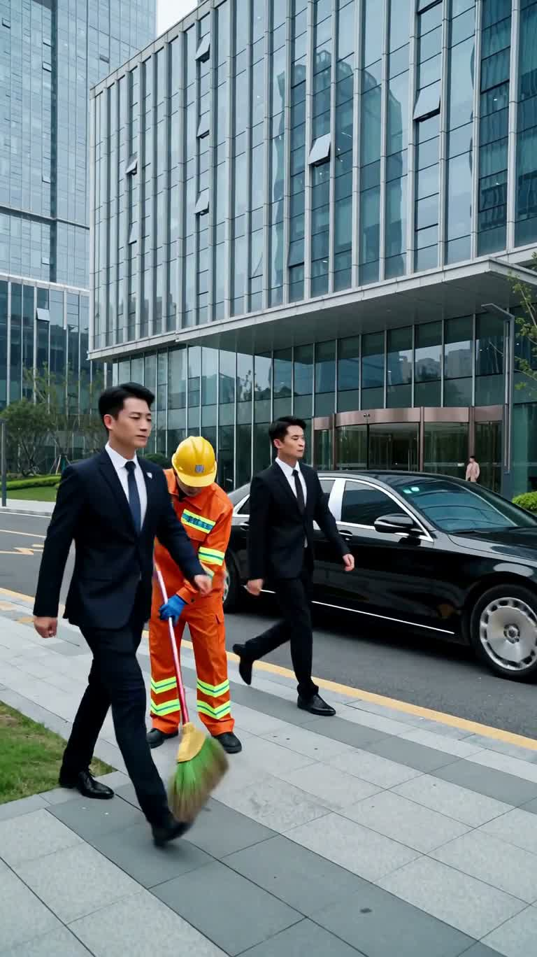 The Cleaner's Unexpected Entrance — AI video creation