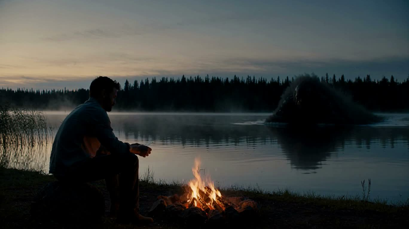 Burning Heart by the Lake